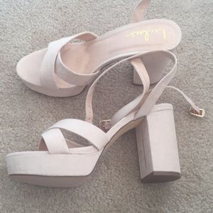 Lulu’s Strappy Nude Block Heel